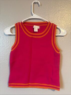 House of Harlow 1960 Pink Tank Top with Orange Trim